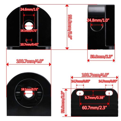 Kit de reubicacion de filtro de aceite de aluminio billet Hypertune Adaptador de manguera trenzada de aceite AN12 Bloqueo 1/8NPT Adaptador 13/16"-16 3/4"-16 M22*1.5 - Imagen 4