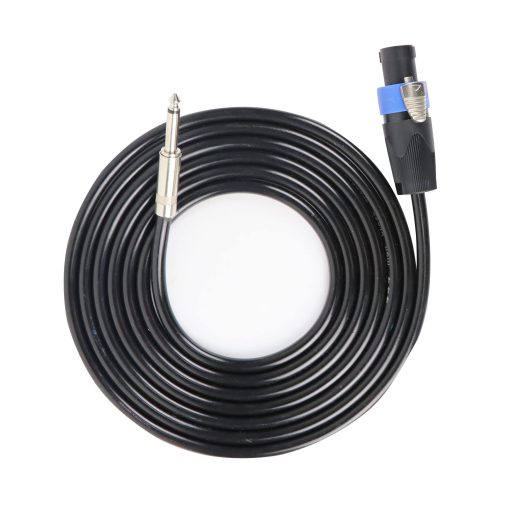 Paquete de 2 cables Speakon a 1/4" TS de 10 pies - 2 unidades 10FT Speak-On Macho a 1/4 de pulgada (6.35mm) para Altavoz, Bocina, Mezcladora - Cable de Cobre Blindado Calibre 16 HBU