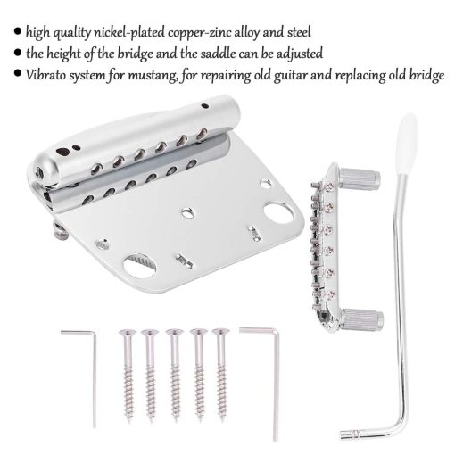 Puente de tremolo para guitarra, 1 set de puente de vibrato con pequenos tornillos y llave para piezas de guitarra electrica - Imagen 7