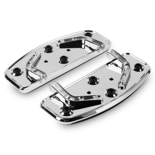 JUNJUMOTO Rider Footboard Floorboard Forma Tradicional Compatible con Harley Touring Electra Glide Road Glide Street Glide Road King y Tri Glide 1986-2024 Softail 1986-2017 Dyna FLD 2012-2016 (Cromo) - Imagen 7