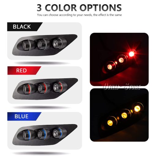 Luces indicadoras de giro traseras LED para motocicleta para BMW S1000RR 2020-2022 Luces intermitentes de senalizacion de giro de motocicleta Luces traseras de reemplazo (Negro) - Imagen 6