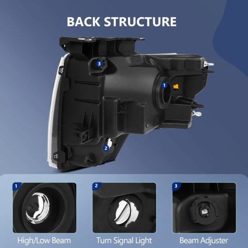 Conjunto de Faros ECCPP Para Ford F-150 2009-2014 Lado del Conductor y del Pasajero - Imagen 3
