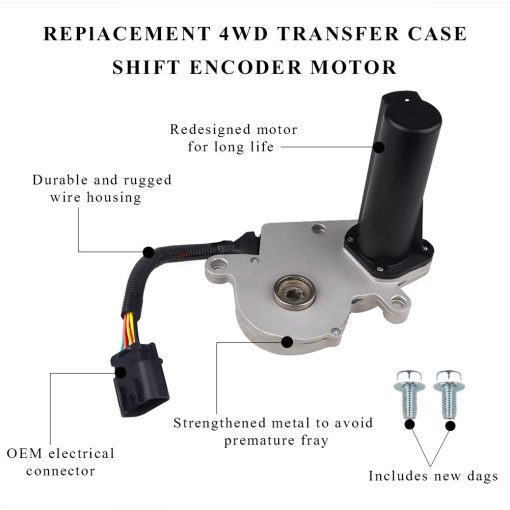 VANJING Compatible con Motor Actuador del Codificador de Cambio de Transferencia de 4WD para Chevy Silverado Tahoe Avalanche Suburban Dodge Ram 1500 2500 GMC Sierra Yukon 2003-2010 Reemplaza 600-910 19125571 5170543AA - Imagen 2