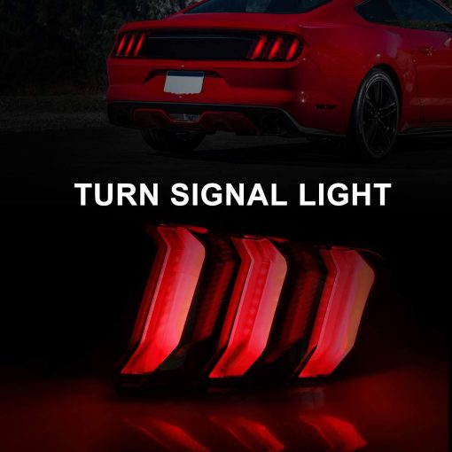 Nixon Offroad Juegos de luces LED traseras para Ford Mustang 2015-2023, Estilo europeo par de luces traseras LED para Mustang con senales de giro secuenciales, luces de freno/DRL LED, lados del conductor y del pasajero (Lente transparente) - Imagen 8