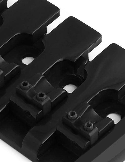 Puente para Bajo de 4 Cuerdas Estilo A Carga Superior con Selletas de Zinc para Bajo Jazz Electrico P Bajo Negro de Alto Peso - Imagen 5