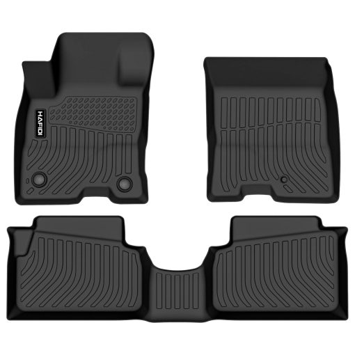 Tapetes para piso HAFIDI para Ford Maverick Hybrid 2024 2023 2022 Proteccion para todo clima TPE Antideslizante Forros para piso automotriz, Se ajusta al juego completo de accesorios personalizados de 1ra y 2da fila para Ford Maverick Hybrid 2022-2024, Negro
