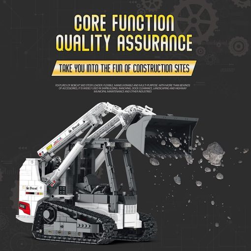Set de bloques de construccion de tecnologia YILETKC, vehiculo de carga RC de 2.4G/APP Steer Loader juguetes de construccion con motor, regalo de juguete de construccion de cargador de orugas para adultos y adolescentes - 1366 piezas - Imagen 2