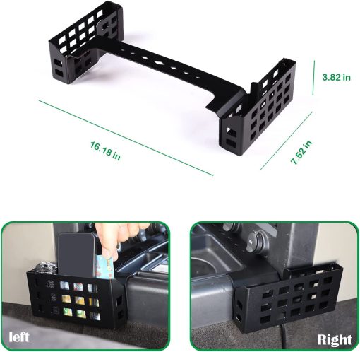 Caja organizadora de bandeja lateral para consola de cambios PIUGILH, para Hummer H2 2001-2007, accesorios de almacenamiento de bandeja multifuncional de aleacion de aluminio - Imagen 4