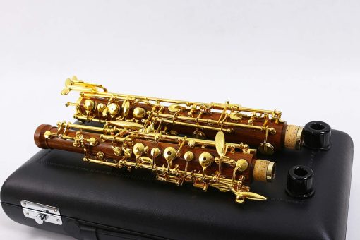 Oboe Yinfente Profesional en Do con Llave F izquierda Resonancia semi-automatica de Madera de Palisandro Estuche de Oboe + Piezas de Oboe (Palisandro) - Imagen 5