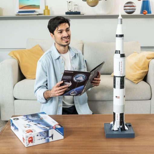 Rompecabezas 3D Ravensburger Apollo Saturn V Rocket Edition para Ninos | 440 Piezas | Replica Autentica de una Nave Espacial | Tecnologia EasyClick - Imagen 6