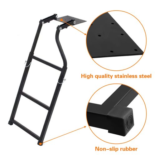 Escalera Universal para Porton Trasero de Camioneta LadyRosian Accesorios para Camioneta Extension de Escalera Instalacion Facil Acero Duradero - Imagen 3