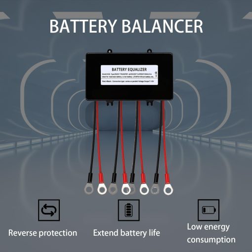 Equalizador de Bateria iSunergy 48V - Balancer de Voltaje Maximo de 4 x 12V para Baterias de Gel Flood AGM de acido de Plomo y Litio (Balancer HA02) - Imagen 7