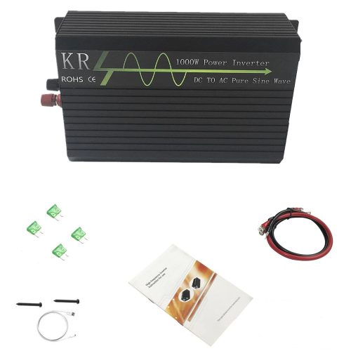Inversor de Corriente Onda Sinusoidal Pura KRXNY 1000W 12V DC a 110V 120V AC 60HZ con Puerto USB para Auto/Casa Sistema Solar - Imagen 5