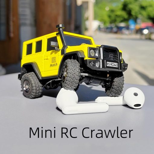 Coche de control remoto SoloGood LDARC X43 1:43 Escala Coche de Carreras RC 1/43 Vehiculo de Escalada en Miniatura 4WD Coche RTR 2.4G Mini Coche de Control Remoto para Adultos Aficionados a los Coches RC (Amarillo Limon) - Imagen 2