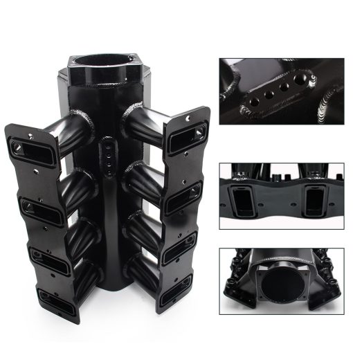 Intake Manifold POSENG para LS Cathedral Port Heads para LS1 LS2 LS6 EFI Compatible con Chevy Corvette/SSR/TrailBlazer SS, para Pontiac Firebird/GTO, para Cadillac CTS, para Saab 9-7X Aero (Negro 102MM) - Imagen 6