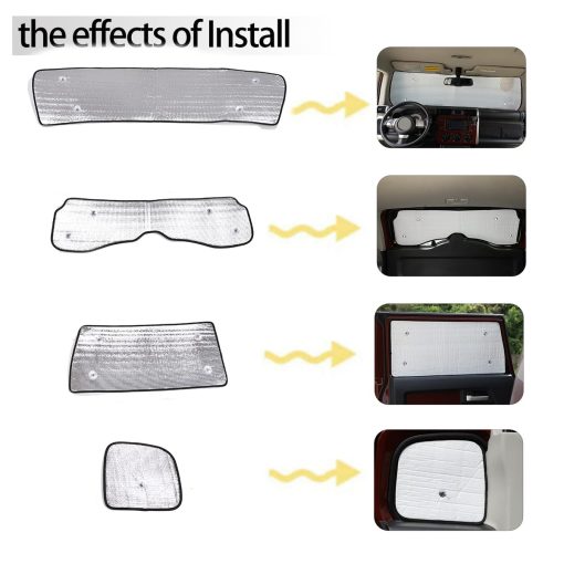 YUECHI para Toyota FJ Cruiser 2007-2021 Protector Solar para Ventana de Vidrio para Coche FJ Cruiser Especial - Imagen 7