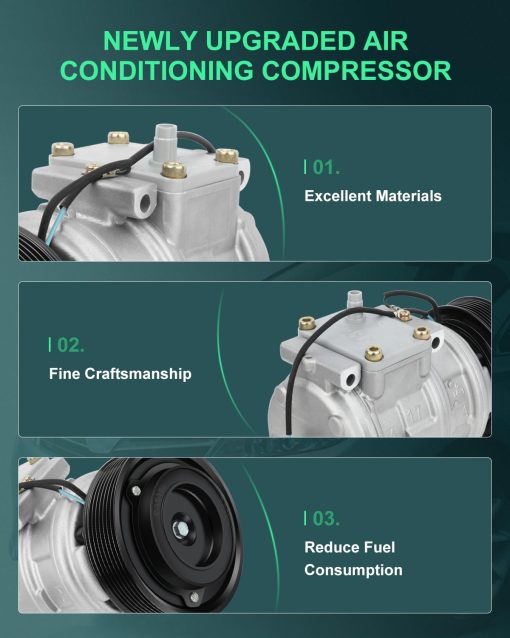 Compresor de Aire Acondicionado SCITOO para Autos para 1999-2002 para Land Rover Discovery 4.0L CO 11120C - Imagen 4