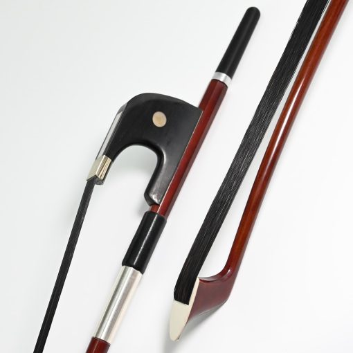 Arco de Contrabajo Vertical 3/4 Tamano Modelo Aleman Palo de Brasil 300BGB 74cm Recto Afinador Suave ebano Rana Pelo de Caballo Negro Profundo y Claro Tono - Imagen 5