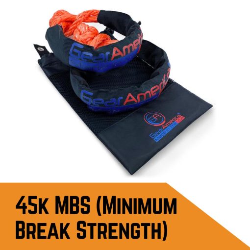 Soft Shackles Sinteticos GearAmerica 1/2? Naranja ? Fabricados en EE. UU. ? Resistencia de 45,000 lbs (22.5 Toneladas) ? Recuperacion Todo Terreno, Remolque y Mas ? Mas Fuertes Que los Anillos de Acero ? Incluye Bolsa 2PK - Imagen 5