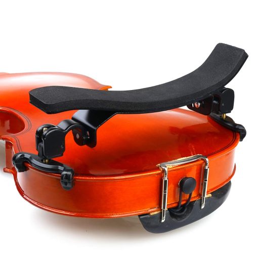 Descanso de hombro para violin 4/4 NANYI, placa de aleacion de aluminio de arco grande premium esqueleto de alta resistencia esponja comoda almohadilla para hombro de violin -Negro - Imagen 7