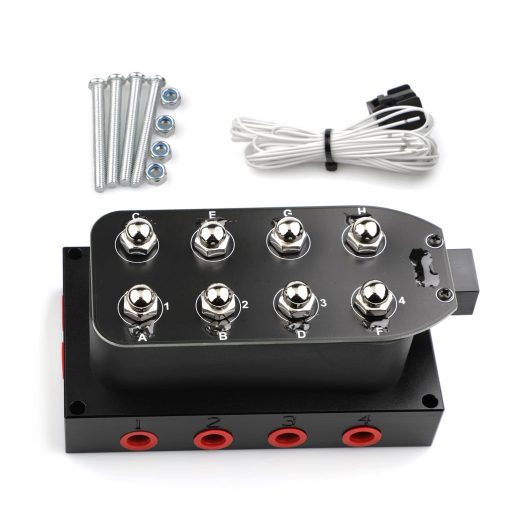 Controlador de Suspension Neumatica con Valvula Solenoide de 1/4 NPT 0-300Psi 12V Controlador de Bolsa de Aire ZHSYMX