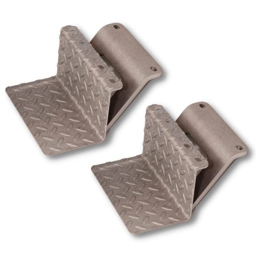 Paso Lateral Compatible con Vehiculos Jeep CJ5 (Par) - Construccion en Acero Solido - Diseño de Traccion de Placa de Diamante Metalico - Ajuste Universal en Clasicos CJ-5 (Solido)
