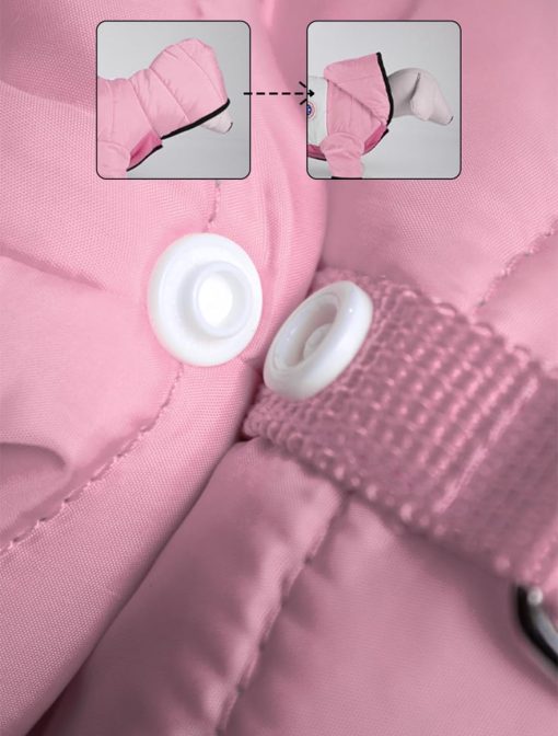 Abrigo calido para perros a prueba de agua en invierno, chaqueta para perros pequenos, ropa para mascotas para clima frio, abrigos de plumas para perros, sudadera con capucha para cachorros, abrigo con capucha para chihuahua y yorkie - Imagen 3