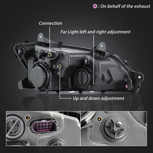 Ensamblaje de Faros Sterlix para Kenworth T660 2008-2017 Faros Delanteros para Camiones Semirremolque Kenworth T660 Repuesto Lado del Pasajero (RH) - Imagen 3