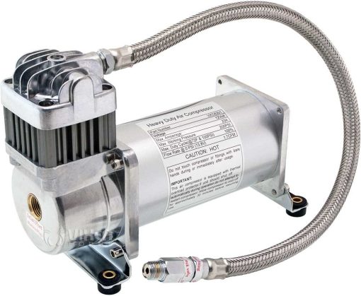 Compresor de aire Vixen Horns 12V con tanque de 1.5 galones - Presion de trabajo de 150 PSI Sistema de aire a bordo para bocinas de tren / Inflado de llantas, VXO8315 - Imagen 5