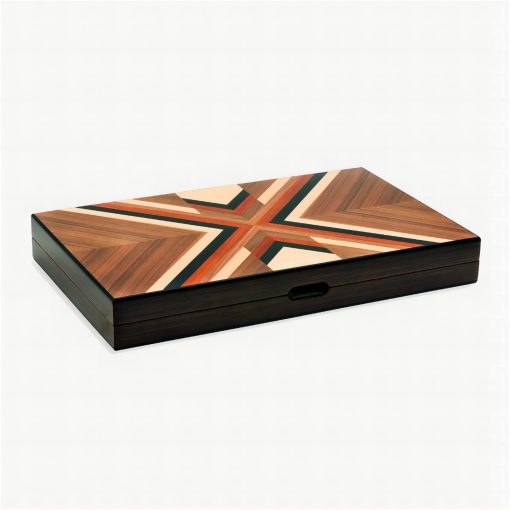 Set de Backgammon de Madera Woodronic de 17" para Adultos, Tablero Clasico Plegable, Mejor Juego de Estrategia y Juego Inteligente de Tacticas, Estuche de Caoba