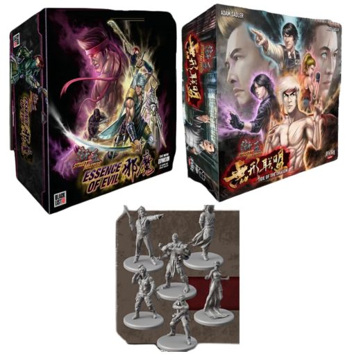 Juego de mesa Street Masters de Blacklist Games: Paquete de Expansion Essence of Evil, Paquete de Expansion Tide of the Dragon y Paquete de Mini-jefes 1 (58 miniaturas)