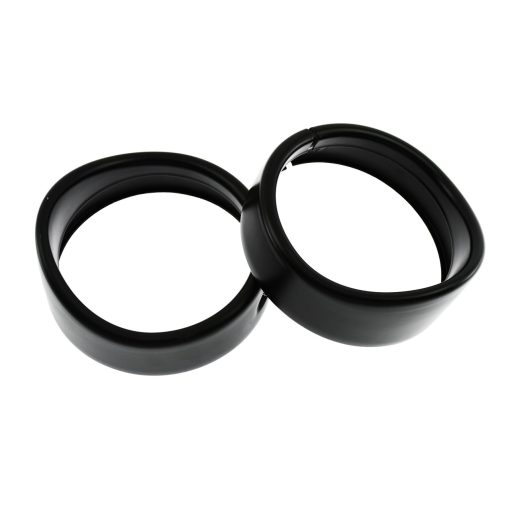 Juego de Anillo de Moldura para Faro de 7 pulgadas y Anillo de Moldura para Luces Antiniebla de 4 1/2" con Juego de Anillo de Moldura para Luz de Giro Ajuste para Harley Softail Touring Negro - Imagen 4