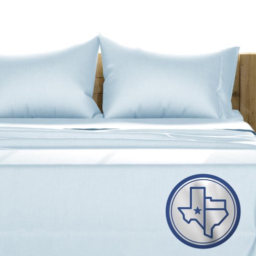 Juego de Sabanas de Algodon Egipcio 100% Tamaño Completo - 1000 Hilos 4 Piezas Sabanas de Cama Tamaño Completo con Bolsillo Profundo, Suave Tejido de Satin de Lujo, Se Adapta a Colchones de hasta 18" - Azul Claro