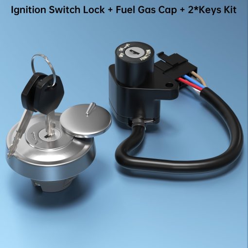 Conjunto de interruptor de encendido y tapa de gasolina Artudatech para Kawasaki VN900 Classic 2006-2013, para Kawasaki VN900 Vulcan 900 Classic 2006-2022, para Kawasaki VN900 Custom 2007-2008, 27005-0032 - Imagen 6