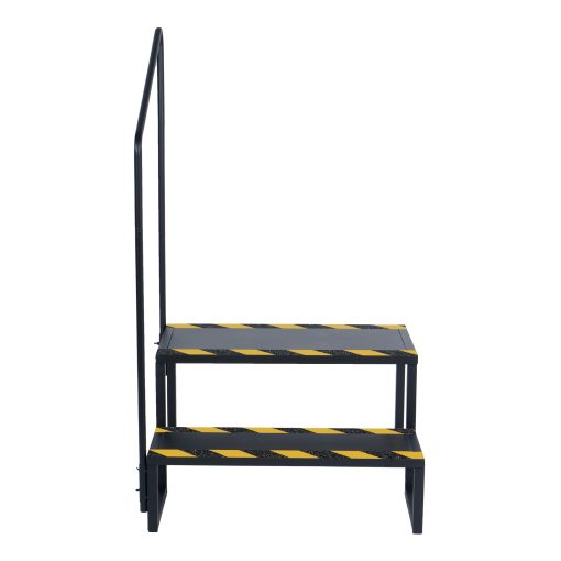 Escaleras de 2 Peldanos para RV Actualizadas Escaleras para Casas Moviles con Dos Pasamanos Escalera de Acero para Exteriores Soporte de Escalera Economica para RVs y Caravanas de Viaje Motorhome, Caravana - Imagen 4