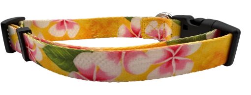 Collar para Perros Shaka's Salty Paws para Nino y Nina Pequeno Mediano Grande (Collar para Perros Pequeno Ajustable 10-16" para Perros de hasta 25 lbs, Tropical Amarillo Hawaiian Collar para Perro) - Imagen 4