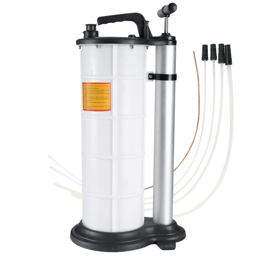 Extractor de fluidos manual DASBET 9L - Cambiador de aceite de motor operado a mano con bomba de vacio - Remover tanque de bomba manual