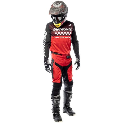 Pantalon FASTHOUSE Grindhouse (Rojo/Negro, Talla 30) - Imagen 2