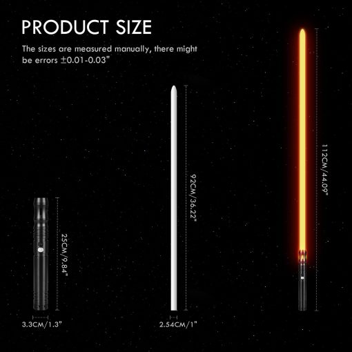 Sable de luz personalizado para adultos, Duelale Ligero con Oscilacion Suave LED Recargable, 9 Sonidos, Cambio Infinito de Color RGB, Soporte para Duelale Pesado - Negro - Imagen 5
