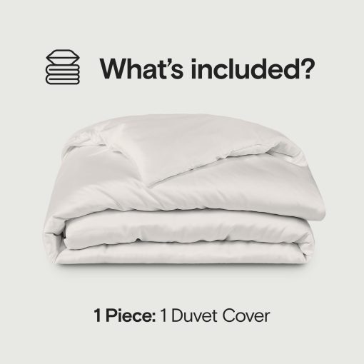 Funda de Edredon SIJO AiryWeight Tencel, 100% Lyocell Derivado de Eucalipto, Super Suave, Las Mejores Sabanas Refrescantes segun Architectural Digest (Marfil, Full/Queen 90"x90") - Imagen 2