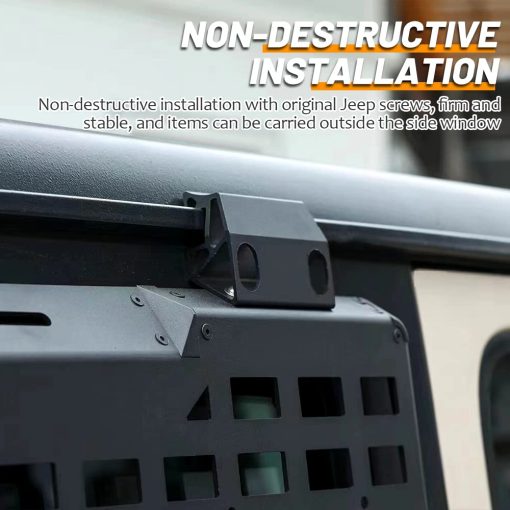 Panel de Almacenamiento Molle para Ventana Trasera FURYENGRAVER Kit de Flanco Panel Molle Protector Decorativo para Jeep Wrangler 2018-2022 JL 4 Puertas - Imagen 5