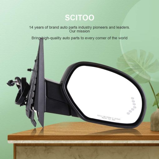 Espejo retrovisor del lado del pasajero SCITOO compatible con 2007-2013 para Chevy Silverado 1500 para GMC Sierra 1500 2500 HD para GMC Yukon/Yukon XL 1500 Ajuste de potencia Plegable Calefactado - Imagen 6