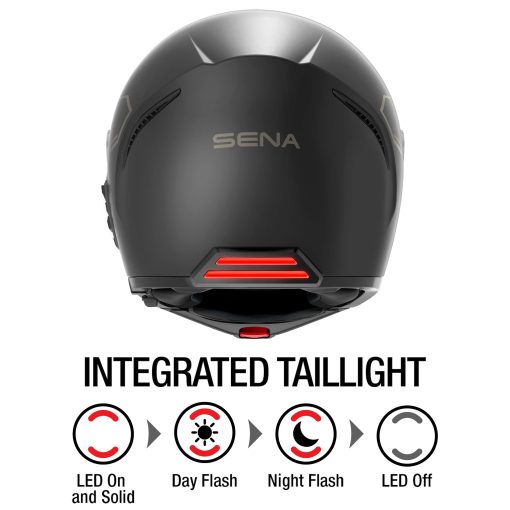 Casco modular con flip up Sena Impulse DOT con Bluetooth y sonido de Harman Kardon con doble visera y sistema de intercomunicacion de malla integrado / MP3 / Marcacion de voz (Negro mate, Grande) - Imagen 5