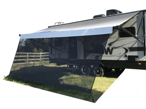 Toldo de Sombra para Caravana RV Tentproinc 9' X 17' 3'' Negro Kit Completo Motorhome Camping Remolque Cobertor de Toldo con Proteccion UV - Garantia de 3 Anos