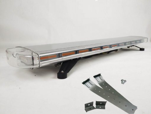 Barra de luz ambar blanca 51" 96W COB Amber Led Light Bar, Barra de advertencia de emergencia intermitente en el techo de la ley de aplicacion de peligros - Imagen 3