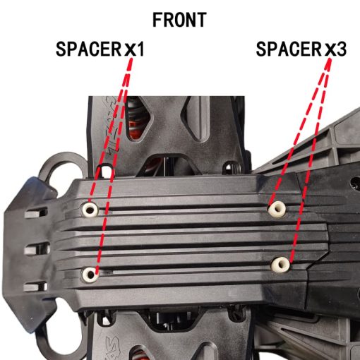 Proteccion de Chasis de Acero Inoxidable para Frontal, Central y Trasero Skid Plate 5pcs para Traxxas 1/6 XRT Monster Truck 8S #78086-4 - Version Hueca - Imagen 8