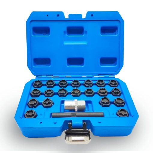 Kit de Llave de Bloqueo de Rueda JEUCLEL de 22 Piezas Compatible con Audi 2002-2012, Adaptador de Llave de Tuerca de Bloqueo de Rueda, Herramienta Removedora de Tuerca Antirrobo de Rueda, Removedor de Tornillos Antirrobo