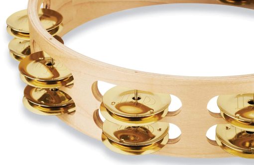 Pandereta Latin Percussion PRO 10 con Doble Fila de Cascabeles de Laton (LP380B-BR) - Imagen 3