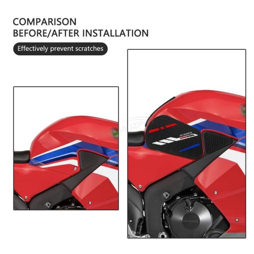 For CBR 600 RR Tank Pad 2020-2023 Accesorios para Motocicletas CBR600RR Protector de Tanque de Combustible Antideslizante Protector de Tanque de Combustible Lado Almohadilla de Agarre Rodilla Almohadilla 600 - Imagen 5