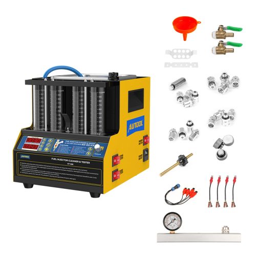 Limpiador de inyectores ultrasonico para 4 cilindros de automoviles y motocicletas AUTOOL, probador de inyeccion de gasolina, kit de limpieza